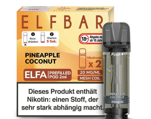 ELFBAR ELFA Prefilled Pods – Pineapple Coconut | 20 mg