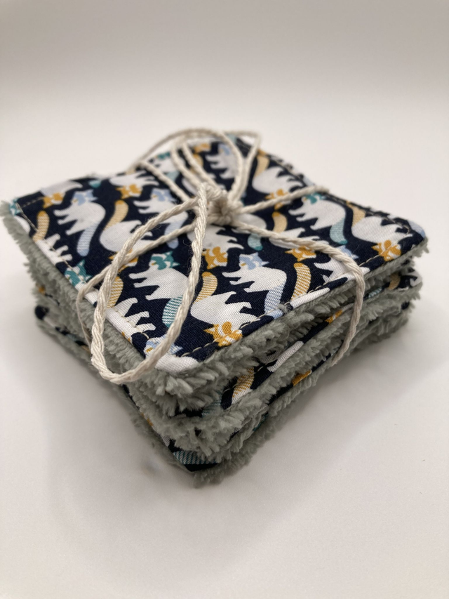 Lingettes Lavables - Ratons Laveurs (Lot de 6)