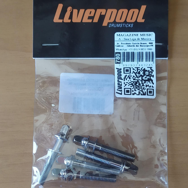 780 - Parafuso Afinação Tons/Surdo/Caixa 6mm X 3.5cm