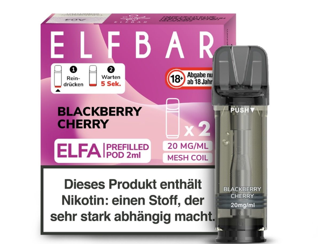 ELFBAR ELFA Prefilled Pods – Blackberry Cherry | 20 mg