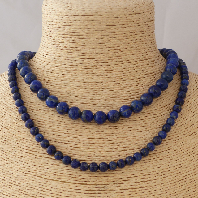 Lapis Lazuli - Collier Classique en Pierres Naturelles 