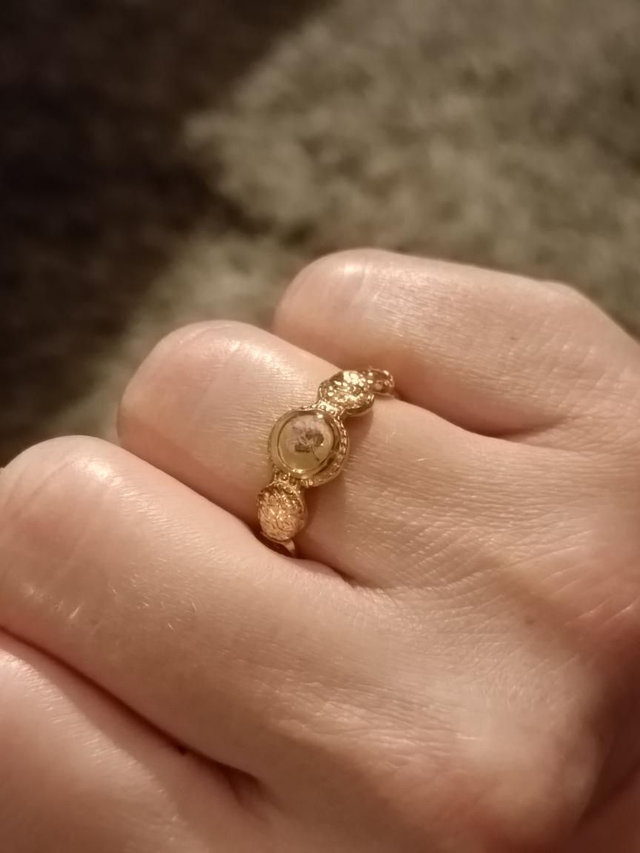 Bague Fleur séchée Violette