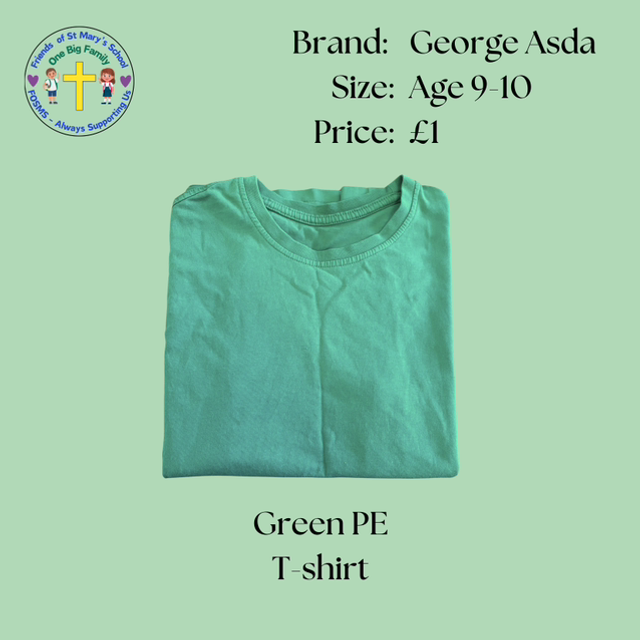 Green PE T-shirt - George - 9-10