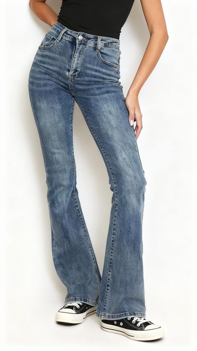Vintage denim fit &amp; flare Jeans