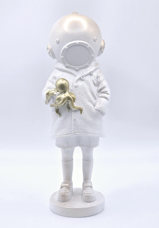 396.  Diver Banksy Resin Ornament 