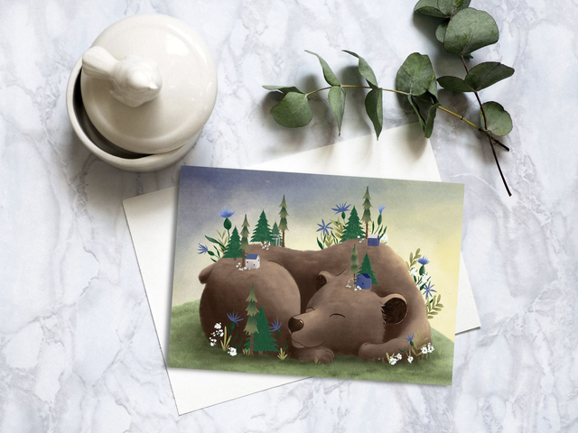 Carte "Ours endormi"