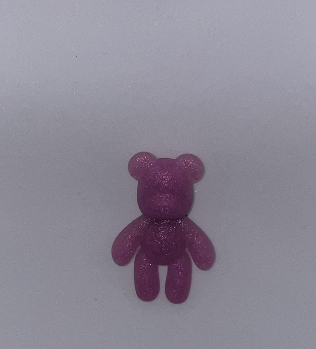 Glittery Pink Bear Charm