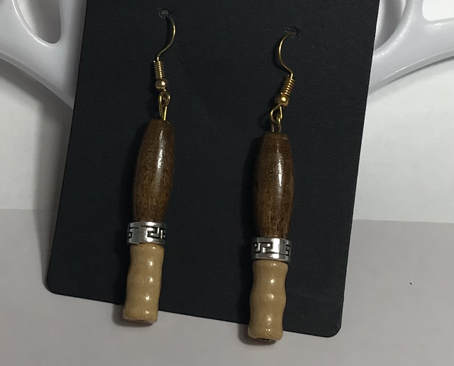 Brown Wood Earrings-BWE3767