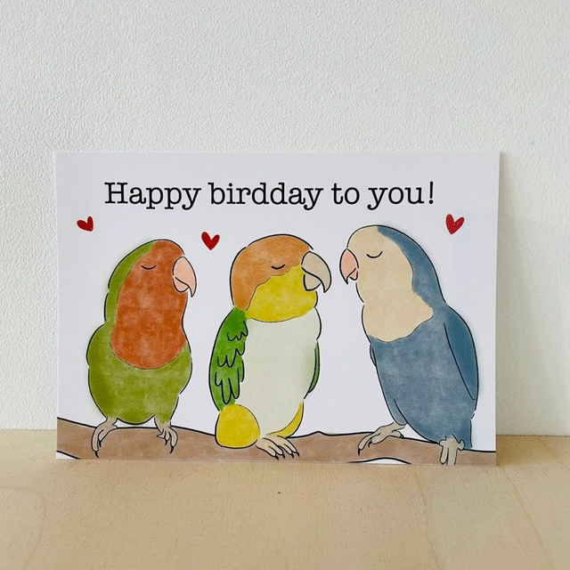 Ansichtkaart &quot;Happy birdday to you!&quot;, 10 x 15 cm