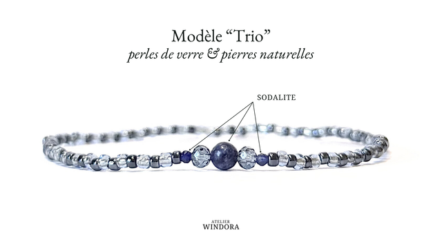 Bracelet | Sodalite Bleue - Trio (A)