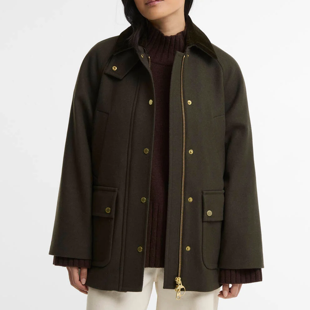 Barbour Women's Bedale Wool Coat Olive / Shadow Classic