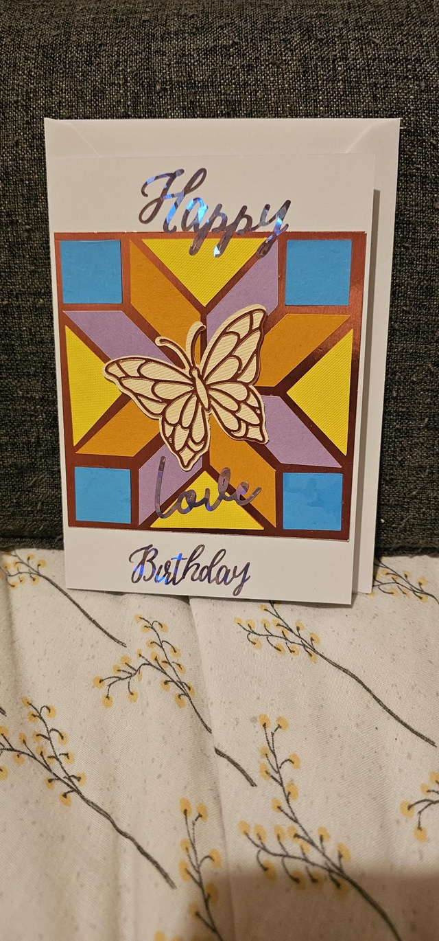 Butterfly happy birthday card