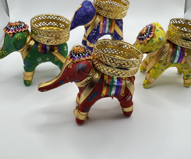 Elephant tea light candles mixed colour 