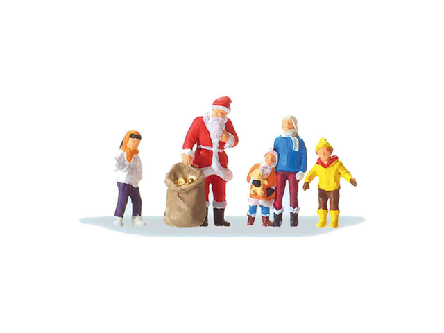 père noël avec des enfants Preiser 29098 H0