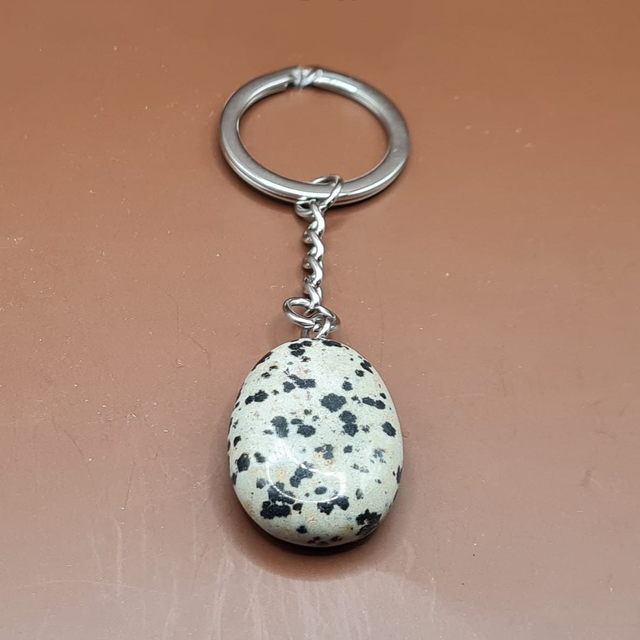 Porte clé Jaspe dalmatien
