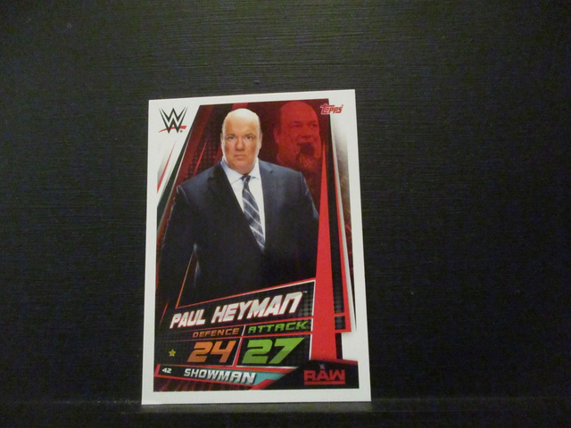 Paul Heyman - Raw Slam Attax Universe Original Trading Card #42