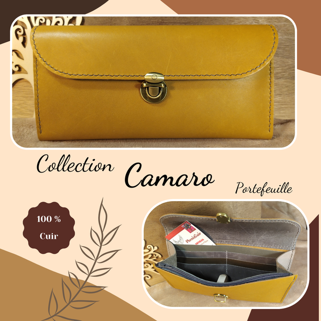 CAMARO portefeuille - Jaune moutarde