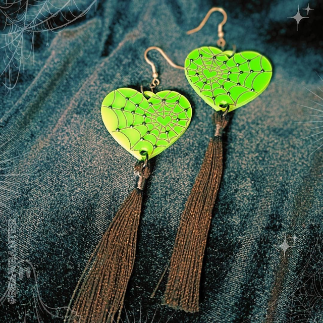 Widows Webs - lime green