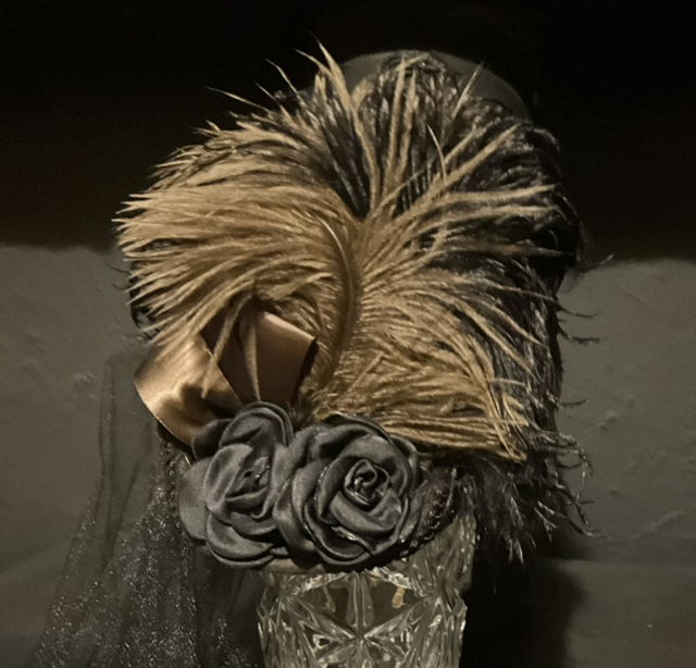 Victorian Style Hat (Brown &amp; Black)