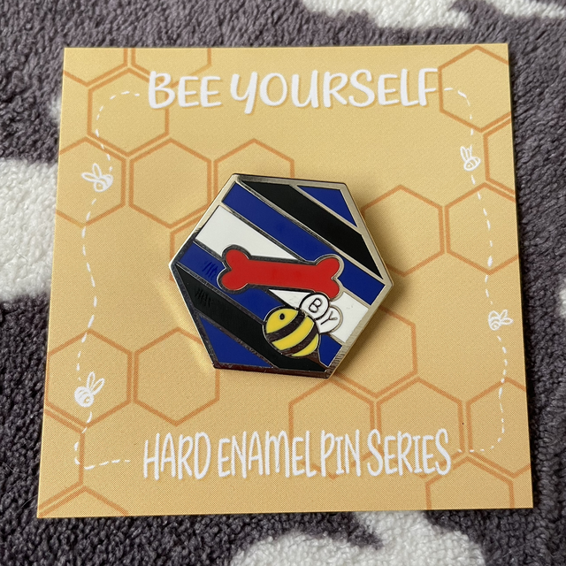 Pup Pride Bee Yourself Pin