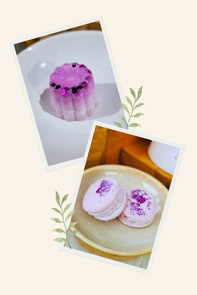 Mûre myrtille - Fondant de cire - Macaron/Mini Cannelé