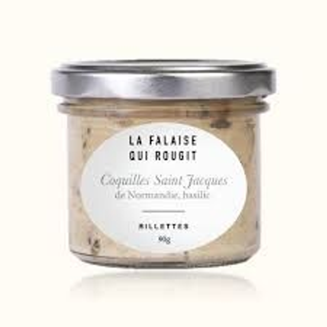Rillette de St Jacques et basilic 90g Falaise qui rougit