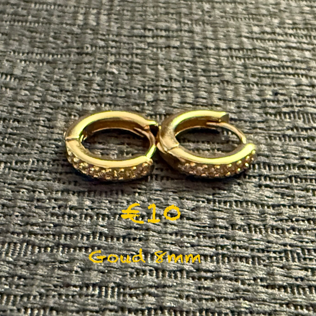 Oorbellen goud 8mm