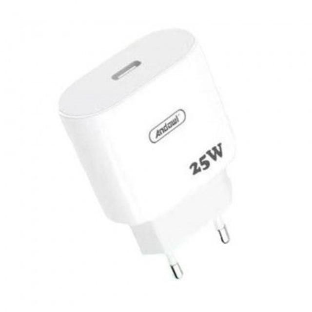 Andowl Charger Without Cable With USB-C Port 25W White