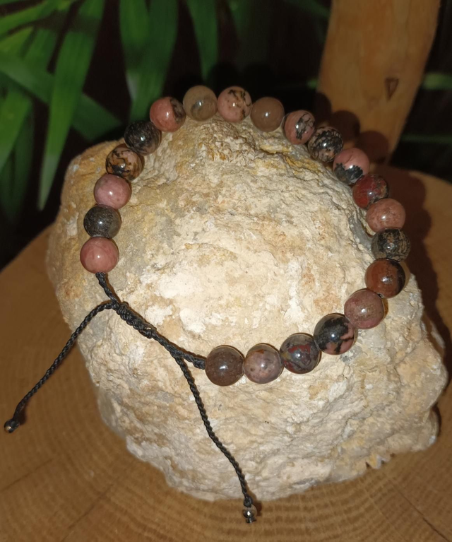 Bracelet en rhodonite