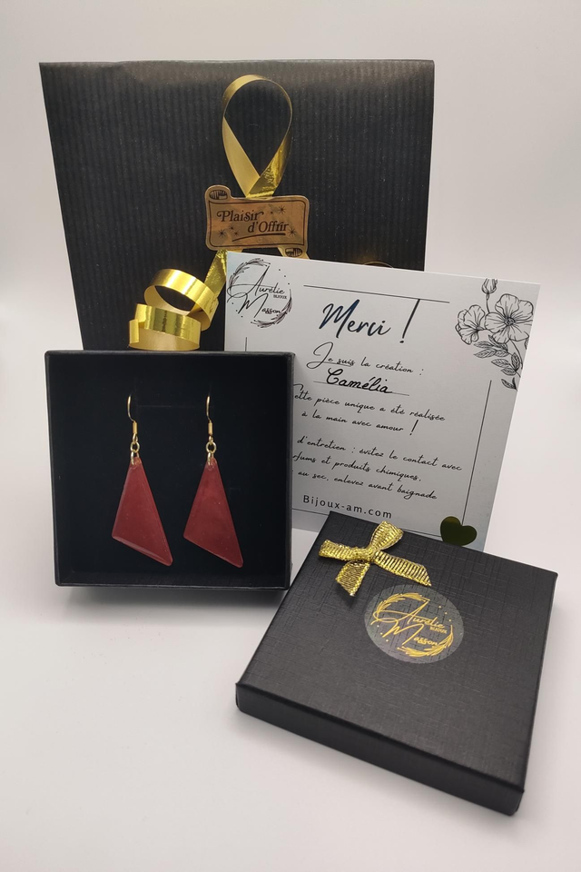 Boucles d'oreilles "Camélia"