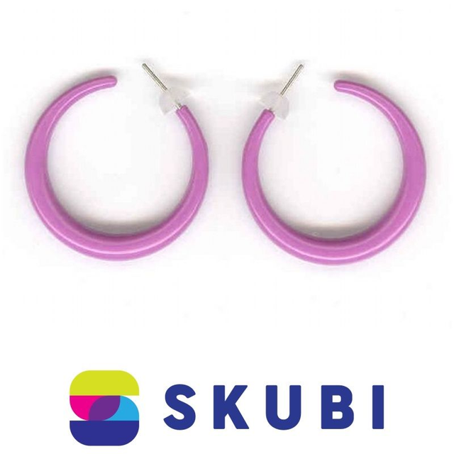 RETRO NÁUŠNICE PLASTOVÉ - KRUHY - 3 CM (č. 112)