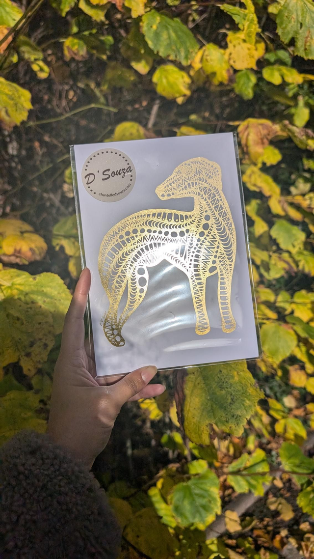 Whippet Foil Print