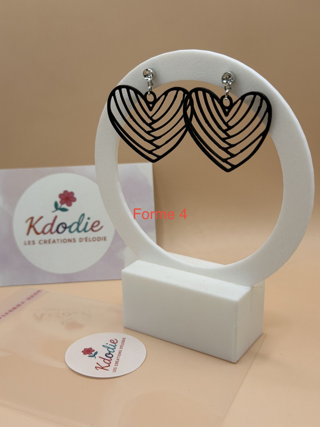 Boucles d'oreilles Coeur - Attaches Fantaisies