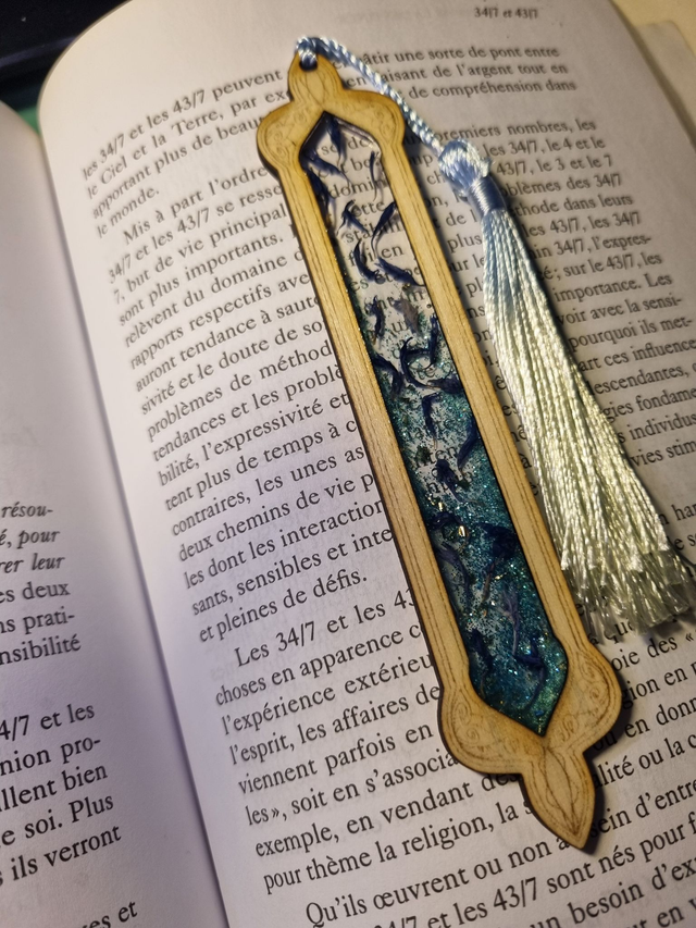 Marque-Grimoire #12 Bleuet et Paillettes