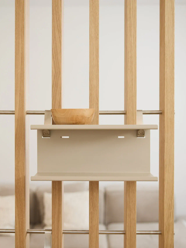 Woodupp Nell Double Metal Shelf BM1 Beige 31.7 cm
