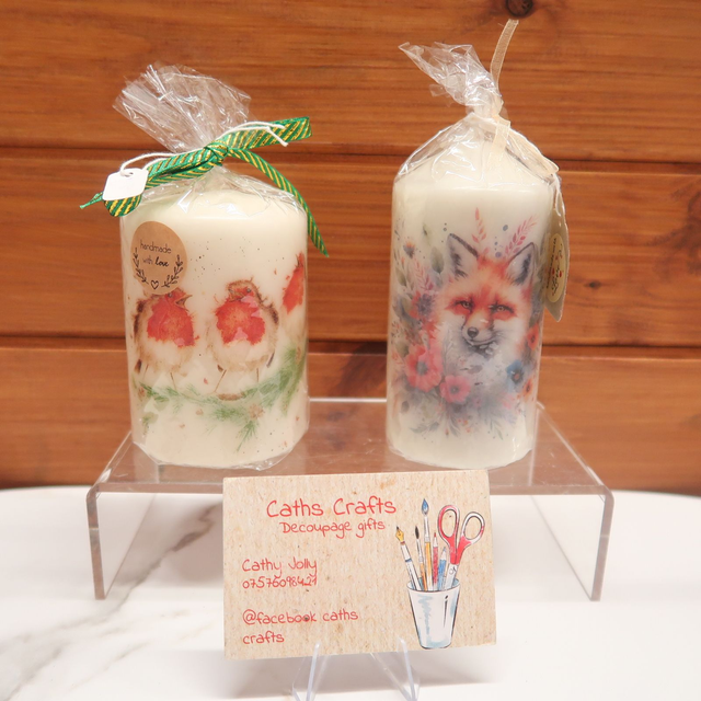 Decoupage Candle