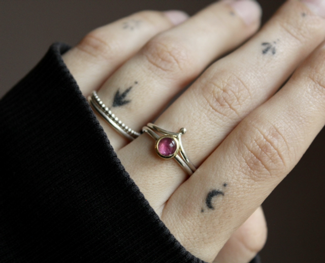 Steckring •Bonbon• / Goldene Fassung