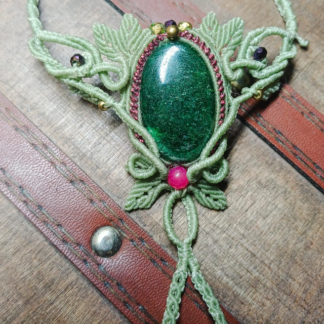 Bracelet bague aventurine verte