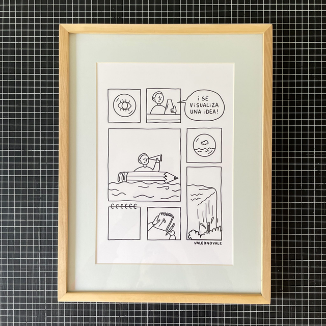 Enmarcación mañío y borde celeste | Ilustración de Valeonovale