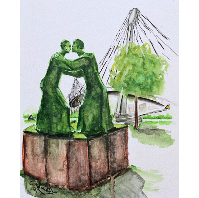 « Rencontre », Jardin des 2 Rives, Kehl