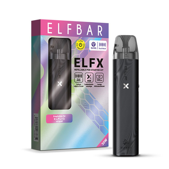 ELFBAR ELFX Starter Kit 1000mAh Black EAN6932570107381