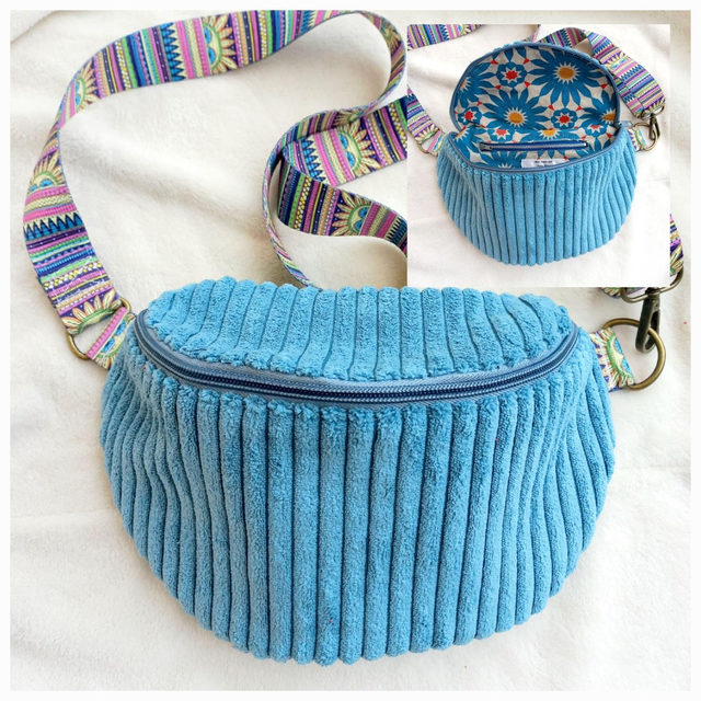 Sac banane fausse fourrure, velours côtelé ou sherpa mouton fait main