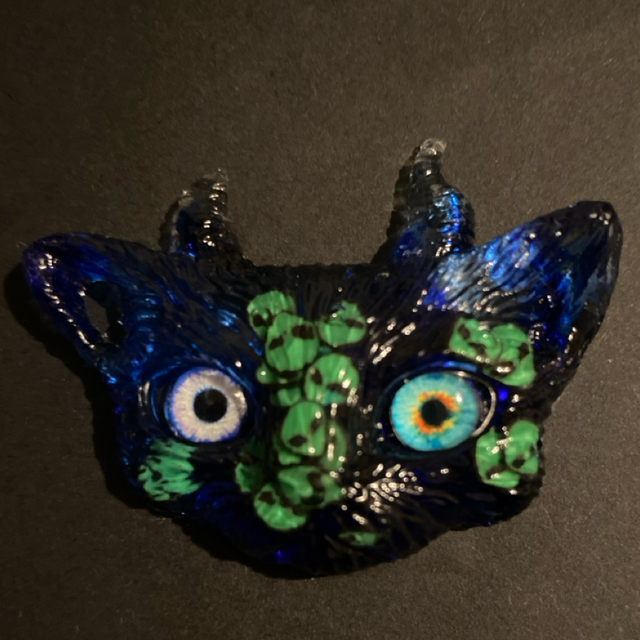 Cat head for keyring #7