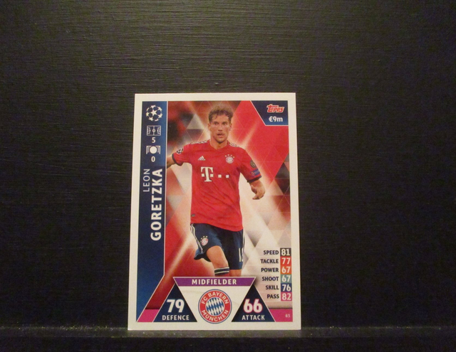 Leon Goretzka - UEFA Champions League Match Attax 2018/19 Original Trading Card #83