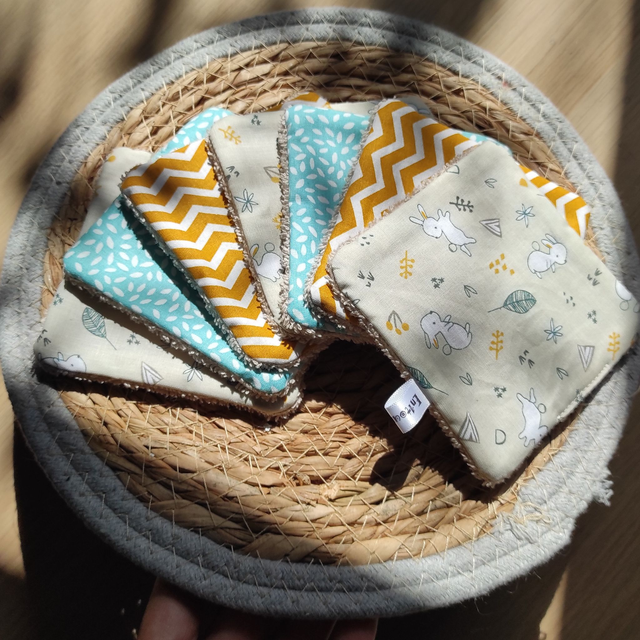 Lingettes lavables &quot;Petit lapin&quot;