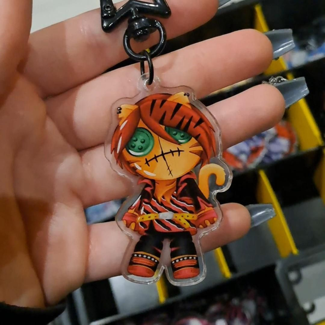 Mean Catghoul Acrylic Keychain