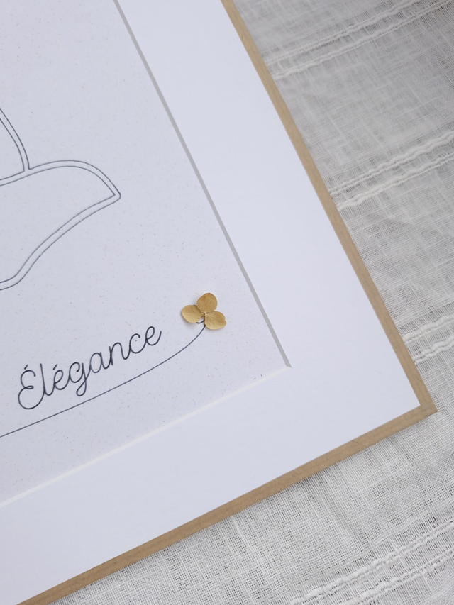 Illustration à fleurir - grand modèle - Modèle "Dana"