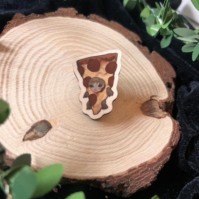 Pin gatos comida - pizza