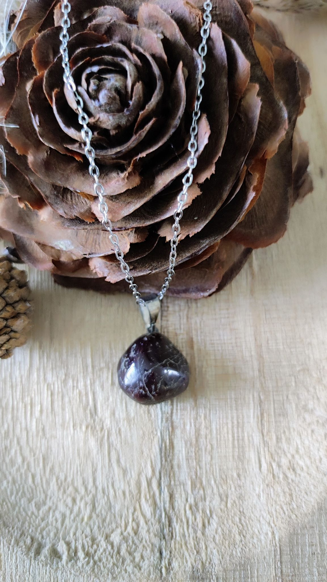 Pendentif Pierre roulée Grenat (mini) 