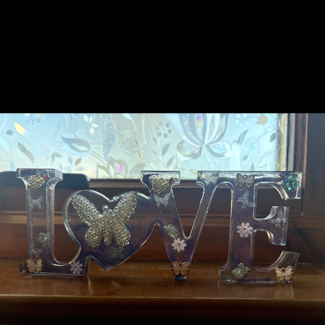 LOVE sign with Bling Butterfly!